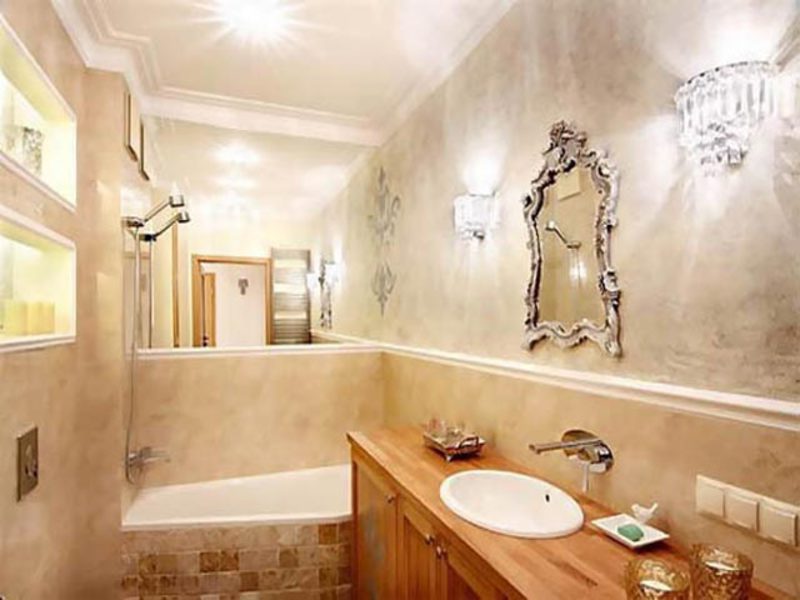 Стиль прованс для современной ванной комнаты