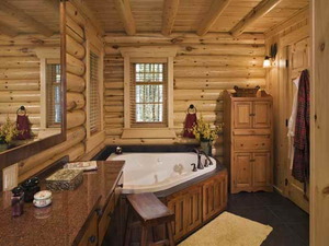Дизайн ванной в деревянном домеДизайн ванной в деревянном доме