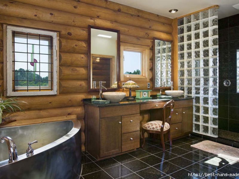 Как сделать красивую ванную комнату в загородном доме